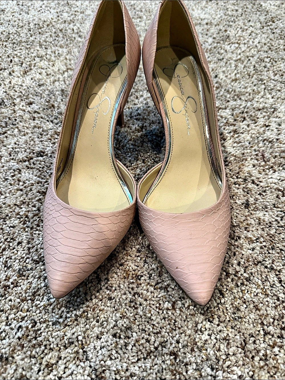 Jessica Simpson Claudette D'Orsay Pump Pointed Toe Pink